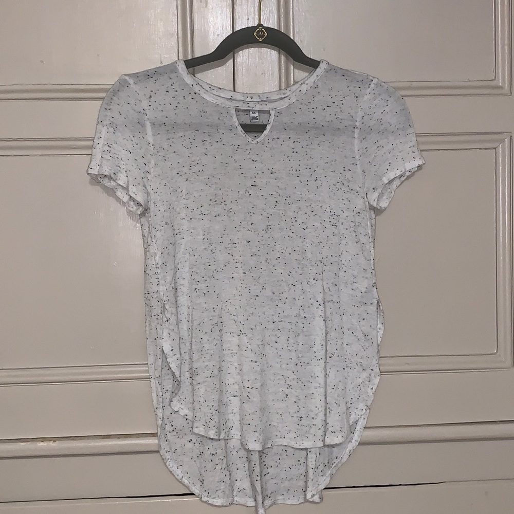 Love, Fire V cut out style shirt.